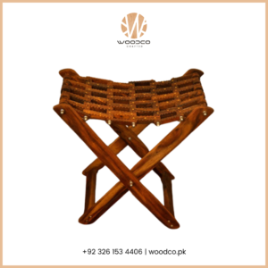 wooden foldable stool